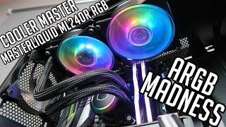 Cooler Master MasterLiquid ML240R RGB  lights and how to connect [upl. by Anaik617]