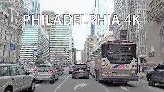 Philadelphia 4K  Driving Downtown  USA [upl. by Quackenbush846]