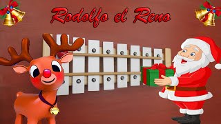 Rodolfo el Reno 🎅🎄 xilófono canciones  SONGS ON XYLOPHONE Tutorial 🎅🎄 [upl. by Ariela]