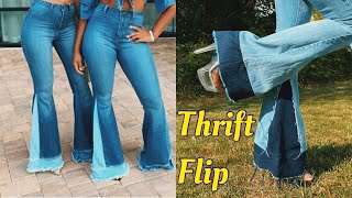 DIY Distressed Thrifted Jeans  THRIFT FLIP [upl. by Adriel]