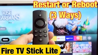 Fire TV Stick Lite 3 Ways to Restart  Reboot [upl. by Arzed]