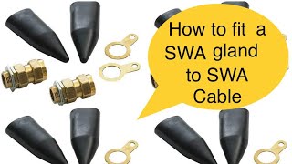 How to gland a SWA steel wire armoured cable [upl. by Hahseram]