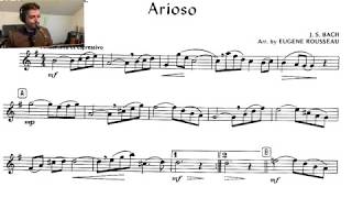 Arioso for Alto Saxophone  JS Bach Arr by Eugene Rousseau [upl. by Ylremik]