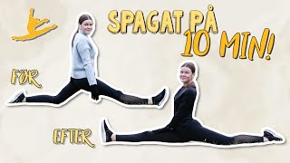 LÆR AT GÅ I SPAGAT PÅ 10 MIN [upl. by Anairda]