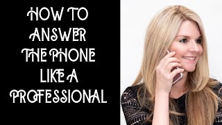 How To Answer The Phone At Work Telephone Skills In The Office [upl. by Aerdnaid]