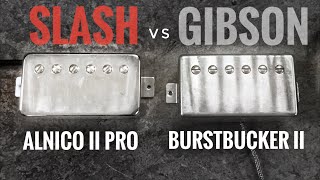 The SLASH Pickup Vs BURSTBUCKER  Alnico 2 Pro Vs Burstbucker 2 [upl. by Ahseinat428]