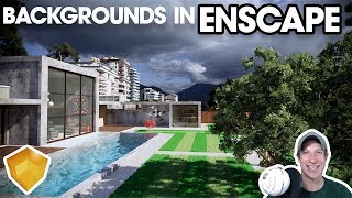 ADDING BACKGROUNDS IN ENSCAPE  Enscape Atmosphere Settings Tutorial [upl. by Gnahc]