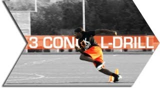 FOOTBALL AGILITY TRAINING L  DRILL 3 CONE [upl. by Gonzalez]