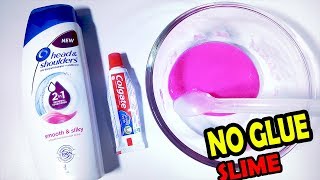 No GLUE  2018 How to make Shampoo and Toothpaste Slime [upl. by Atiuqehs]