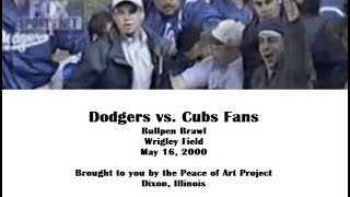 Dodgers Bullpen Brawl CubsWrigley Field 2000 Peace of Art Project Dixon IL [upl. by Noryv395]