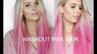 DIY WASHOUT PINK HAIR using LOREAL COLORISTA SPRAY [upl. by Surat]