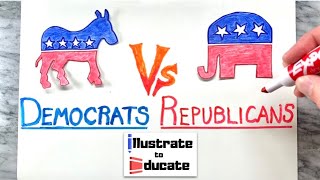 Democrats Vs Republicans  What is the difference between Democrats and Republicans [upl. by Attenhoj869]