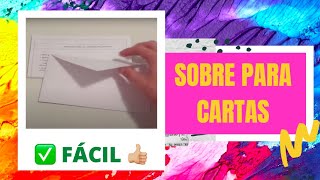 ¿Cómo hacer un sobre de papel para cartas PASO a PASO [upl. by Neva]