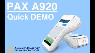 Pax A920 Smart Terminal  Quick Sale [upl. by Atinomar]