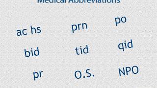 Medical Abbreviations [upl. by Duwad]