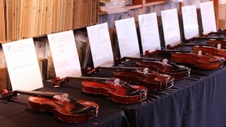 Demonstration of 30 Modern Violins Made in Cremona Part 2 [upl. by Sidran749]