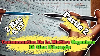 🔥🔥 Consommation De La Matière Organique Et Flux dénergie 🔻 Partie 2 🔻 2 Bac BIOF SVT 🔻1èr chapitre🔻 [upl. by Igiul]