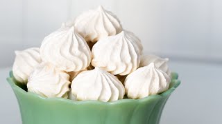 Vanilla Meringue Cookies Recipe  meringue kisses [upl. by Aihsekal]