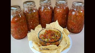 Making and Canning Fresh Chunky Salsa  Complete Walkthrough [upl. by Nelrah]