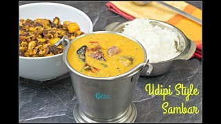 Udupi Sambar  Udipi Style Sambar Recipe [upl. by Nnaycnan]