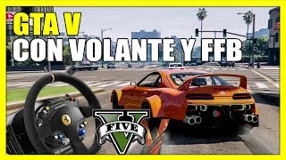 GTA 5 con VOLANTE y FFB  Funciona en FIVEM  ScriptHook [upl. by Anitreb]