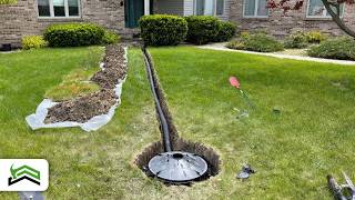 DIY Flat Yard Drainage Project  Yards With No Slope [upl. by Sandler629]