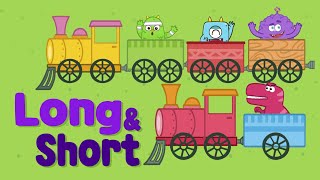 long longer longest song for kids  Lets learn long and short with ABC monsters [upl. by Saibot]