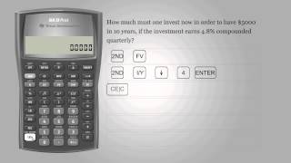 Present value – Texas Instruments BA II PLUS [upl. by Konstance375]