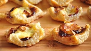 Brie and Jam Puff Pastry Appetizers  QUICK  RecipesAreSimple [upl. by Garold4]