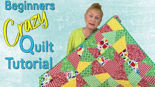 Beginners Crazy Quilt Tutorial  The Sewing Room Channel [upl. by Savick505]