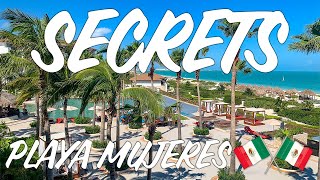 Secrets Playa Mujeres  Mexico  Preferred Club Junior Suite Ocean View Room Tour [upl. by Hakon575]