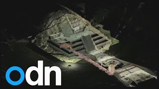 Mexico powderglittered tunnel reveals ancient relics in Teotihuacan [upl. by Sset919]