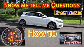 Show me Tell me questions 2021 UK DRIVING TEST  Easy Explanations With Demo [upl. by Shanan23]