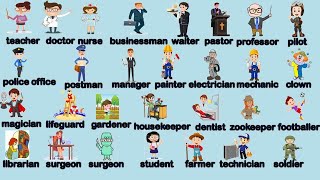 Jobs amp Occupations in English  Different Jobs Vocabulary [upl. by Amadeus]