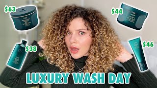 CURLY HAIR STYLIST REVIEWS ORIBE MOISTURE AND CONTROL LINE luxury sephora haul [upl. by Caresse]