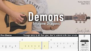 Demons  Imagine Dragons  Fingerstyle Guitar  TAB  Chords  Lyrics [upl. by Press578]