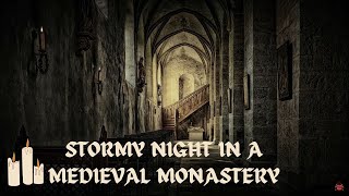 Stormy Night In A Medieval Monastery🙏  ASMR Ambience [upl. by Griffie809]