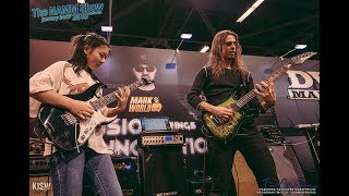 LisaX amp Kiko Loureiro DV Mark NAMM Booth  Anaheim CA 12719 [upl. by Eural]