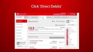 Santander Online Banking –Set up amend and cancel Direct Debits [upl. by Uuge]