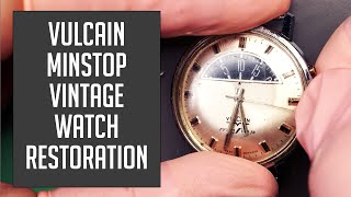 Vulcain Minstop Vintage Watch Restoration [upl. by Mina]