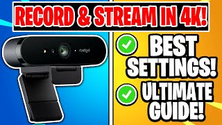 Logitech BRIO How to Record amp Live Stream in 4K OBS Studio Tutorial amp Setup Guide [upl. by Zelde971]