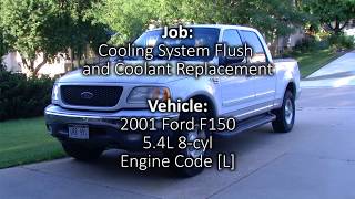 2001 Ford F150  Cooling System Flush and Coolant Replacement [upl. by Annaer]