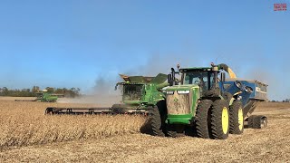 HARVESTING 11000 Acres of Soybeans [upl. by Egduj]