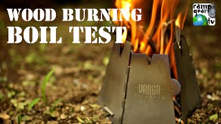 Vargo Titanium Hexagon Wood Stove burn and boil test [upl. by Asirralc]