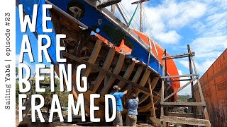 MASSIVE RESTORATION Building frames on a huge wooden schooner — Sailing Yabá 23 [upl. by Leatri141]