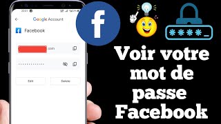 comment voir mon mot de passe facebook en étant connecté comment voir mon mot de passe sur facebook [upl. by Ennylhsa]