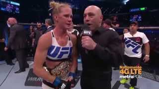 UFC 193 Holly Holm vs Ronda Rousey Octagon Interview [upl. by Annod]