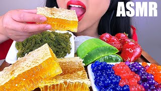 MOST POPULAR FOODS FOR ASMR HONEYCOMB ALOE VERA TANGHULU SEAGRAPES POPPING BOBA ASMR Phan [upl. by Imit]