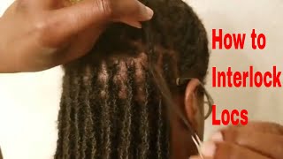 How To Interlock Your Own Hair 2 point rotation [upl. by Isidro]