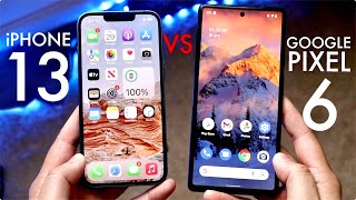 Google Pixel 6 Vs iPhone 13 Comparison Review [upl. by Llamaj321]